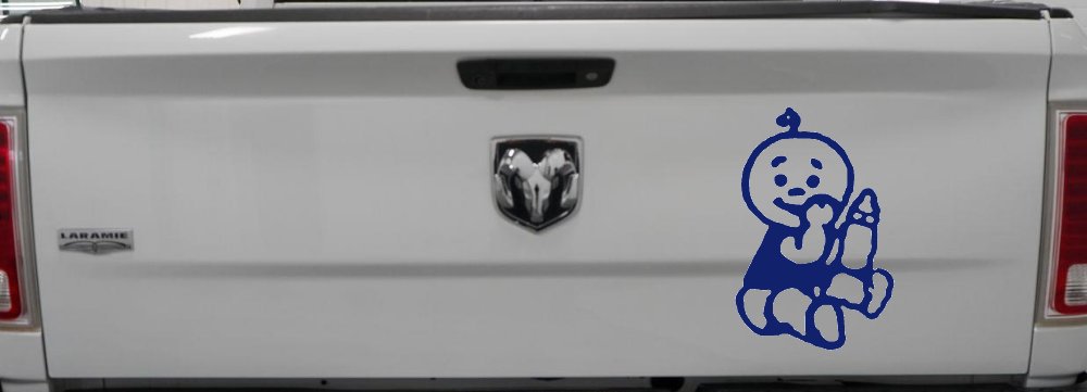 Baby With Bottle Car or Truck Window Decal Sticker
