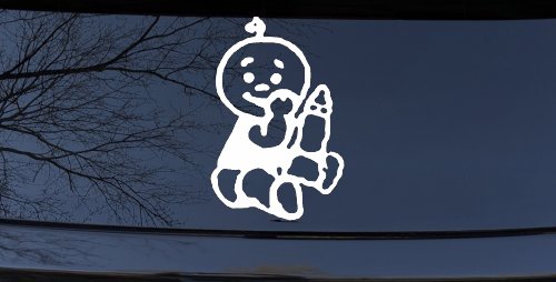 Baby With Bottle Car or Truck Window Decal Sticker