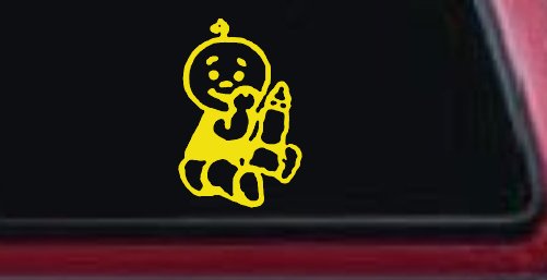 Baby With Bottle Car or Truck Window Decal Sticker