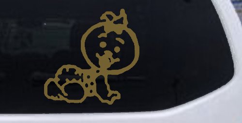 Baby Girl Crawling Car or Truck Window Decal Sticker