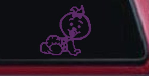 Baby Girl Crawling Car or Truck Window Decal Sticker