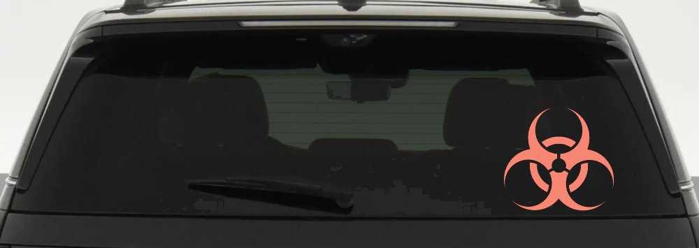 Bio Hazard Warning Car or Truck Window Decal Sticker