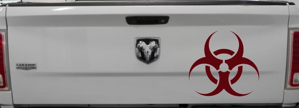 Bio Hazard Warning Decal Sticker for Car Truck Window Safety Fun (Purple Red)