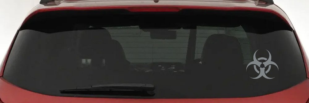 Bio Hazard Warning Car or Truck Window Decal Sticker