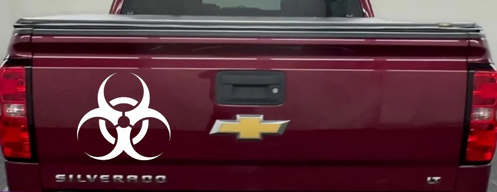 Bio Hazard Warning Car or Truck Window Decal Sticker