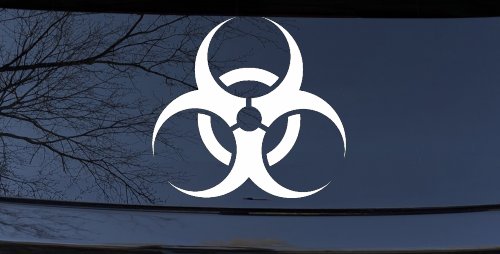 Bio Hazard Warning Car or Truck Window Decal Sticker