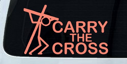 Carry The Cross Christian Car or Truck Window Decal Sticker