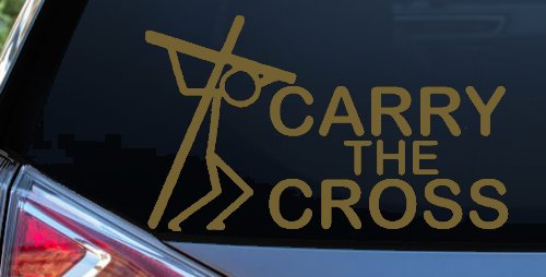 Carry The Cross Christian Car or Truck Window Decal Sticker