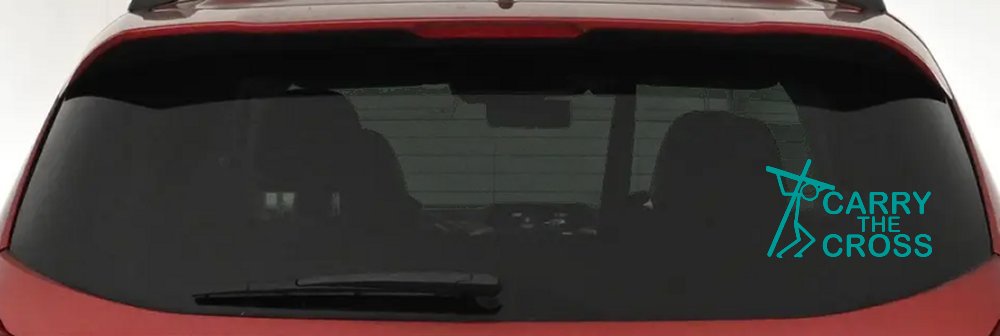 Carry The Cross Christian Car or Truck Window Decal Sticker
