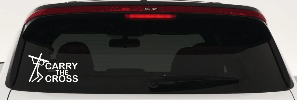 Carry The Cross Christian Car or Truck Window Decal Sticker