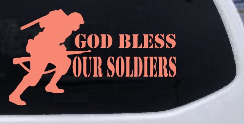 God Bless Our Soldiers Military Car or Truck Window Decal Sticker