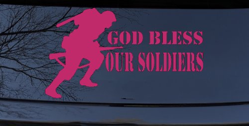God Bless Our Soldiers Military Car or Truck Window Decal Sticker