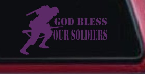 God Bless Our Soldiers Military Car or Truck Window Decal Sticker