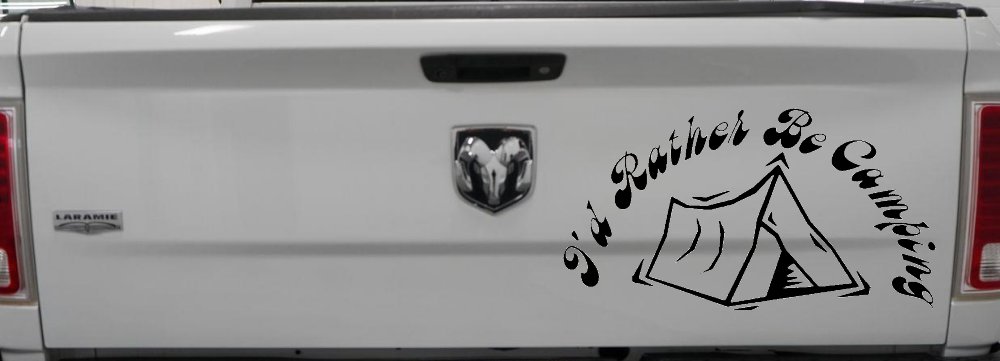 I'd Rather Be Camping Car or Truck Window Decal Sticker