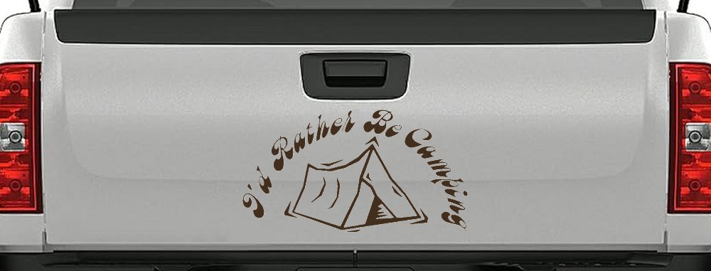 I'd Rather Be Camping Car or Truck Window Decal Sticker