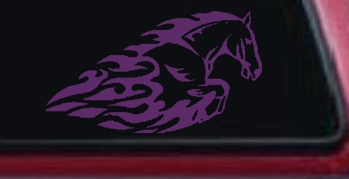 Flaming Horse Biker Car or Truck Window Decal Sticker