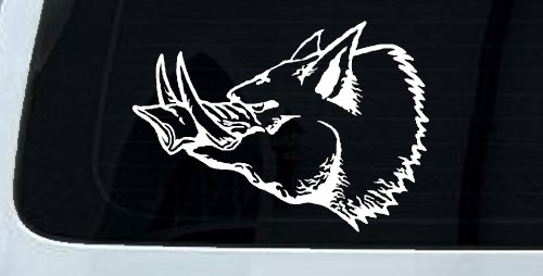 Wild Boar Hog Hunting Car or Truck Window Decal Sticker (White)