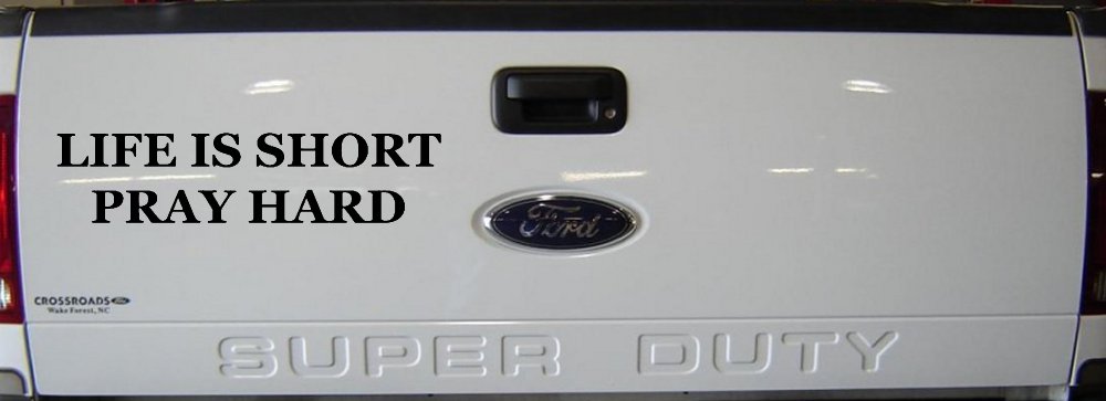 Life is Short Pray Hard Christian Car or Truck Window Decal Sticker (Black)
