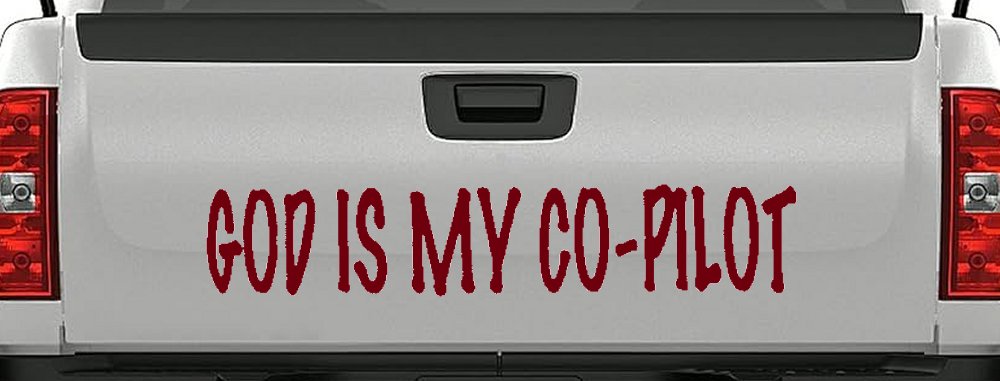 God Is My Co Pilot Christian Car or Truck Window Decal Sticker