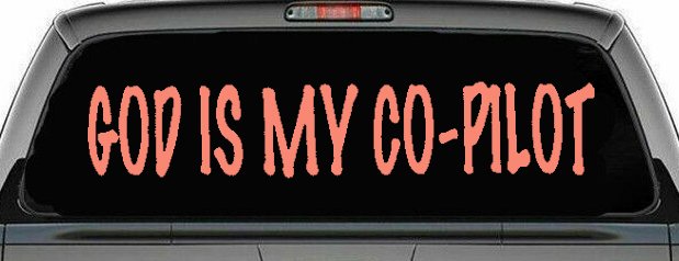 God Is My Co Pilot Christian Car or Truck Window Decal Sticker