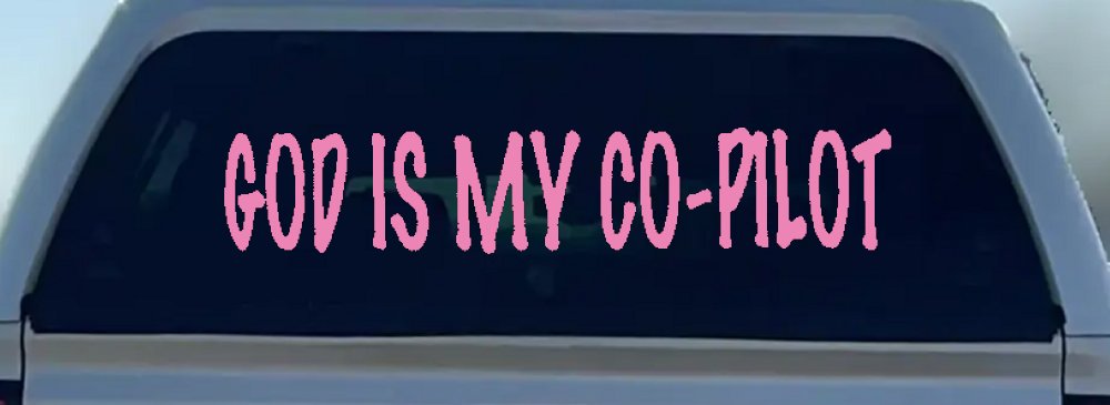 God Is My Co Pilot Christian Car or Truck Window Decal Sticker