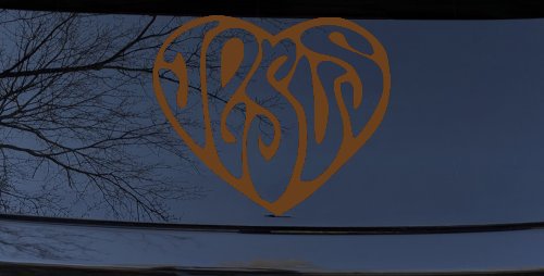 Jesus Heart Christian Car or Truck Window Decal Sticker (Copper)