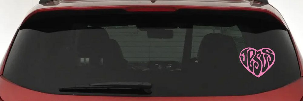 Jesus Heart Christian Car or Truck Window Decal Sticker
