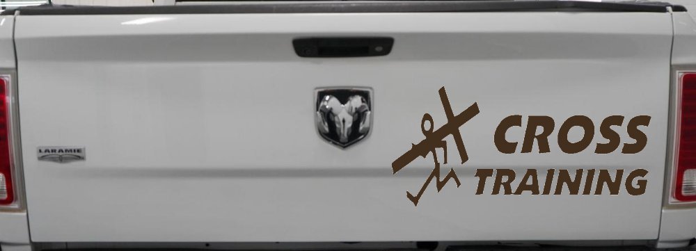 Cross Training Christian Car or Truck Window Decal Sticker