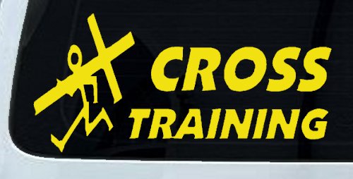 Cross Training Christian Car or Truck Window Decal Sticker