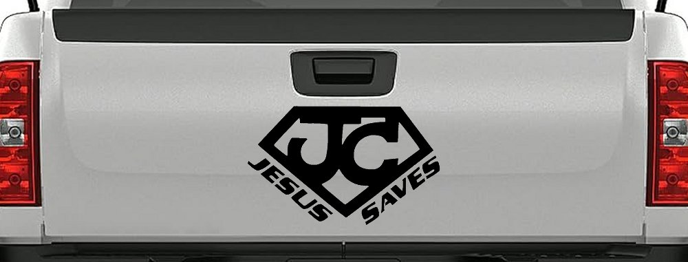 Jesus Saves Christian Car or Truck Window Decal Sticker