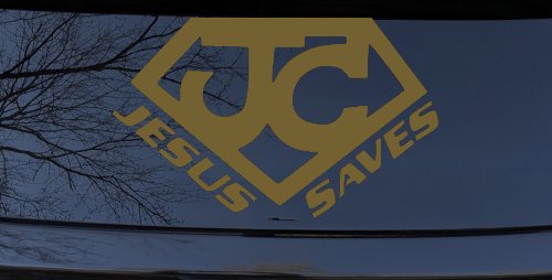 Jesus Saves Christian Car or Truck Window Decal Sticker