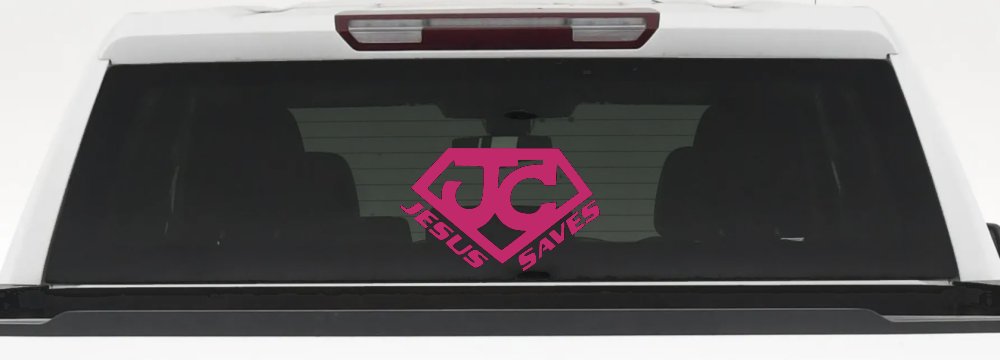 Jesus Saves Christian Car or Truck Window Decal Sticker