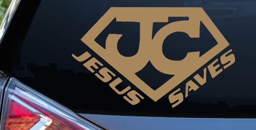 Jesus Saves Christian Car or Truck Window Decal Sticker
