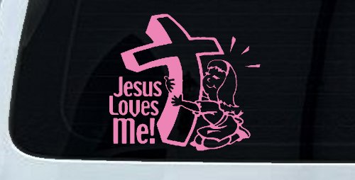 Jesus Loves Me Girl Christian Car or Truck Window Decal Sticker
