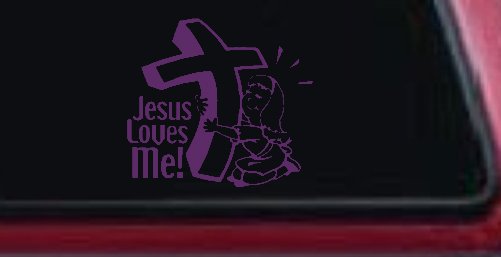 Jesus Loves Me Girl Christian Car or Truck Window Decal Sticker