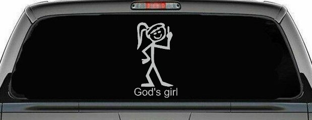 God's Girl Christian Car or Truck Window Decal Sticker