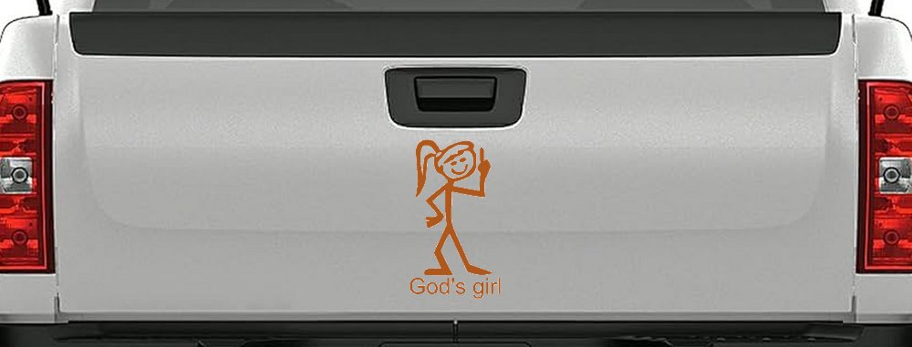 God's Girl Christian Car or Truck Window Decal Sticker (Nut Brown)