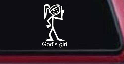 God's Girl Christian Car or Truck Window Decal Sticker