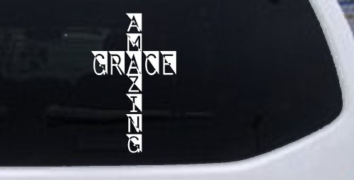 Amazing Grace Cross Christian Car or Truck Window Decal Sticker