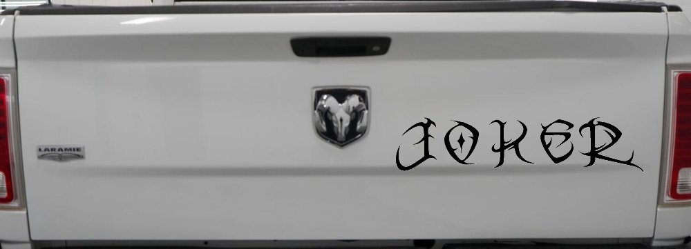 Tribal Joker Biker Car or Truck Window Decal Sticker