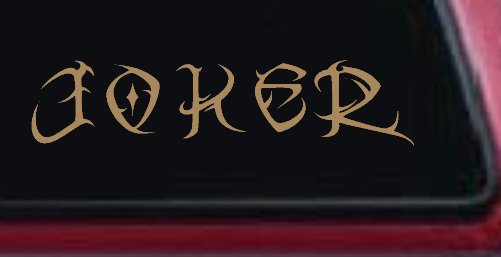Tribal Joker Biker Car or Truck Window Decal Sticker