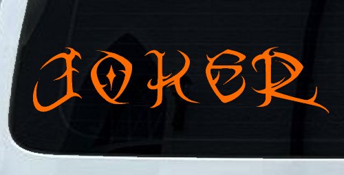 Tribal Joker Biker Car or Truck Window Decal Sticker