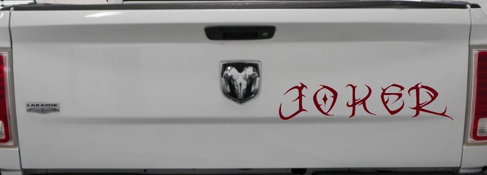 Tribal Joker Biker Car or Truck Window Decal Sticker (Purple Red)
