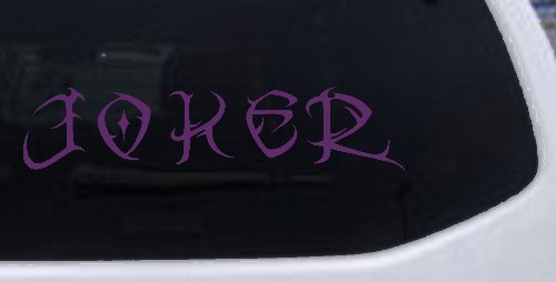 Tribal Joker Biker Car or Truck Window Decal Sticker (Violet)