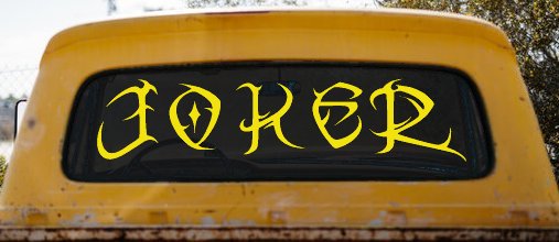 Tribal Joker Biker Car or Truck Window Decal Sticker