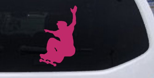 Free Style Skate Boarding Car or Truck Window Decal Sticker (Hot Pink)