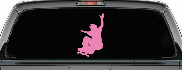 Freestyle Skateboarding Decal Car Truck Window Sticker Vinyl Art (Pink)