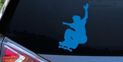 Free Style Skate Boarding Car or Truck Window Decal Sticker (Sky Blue)
