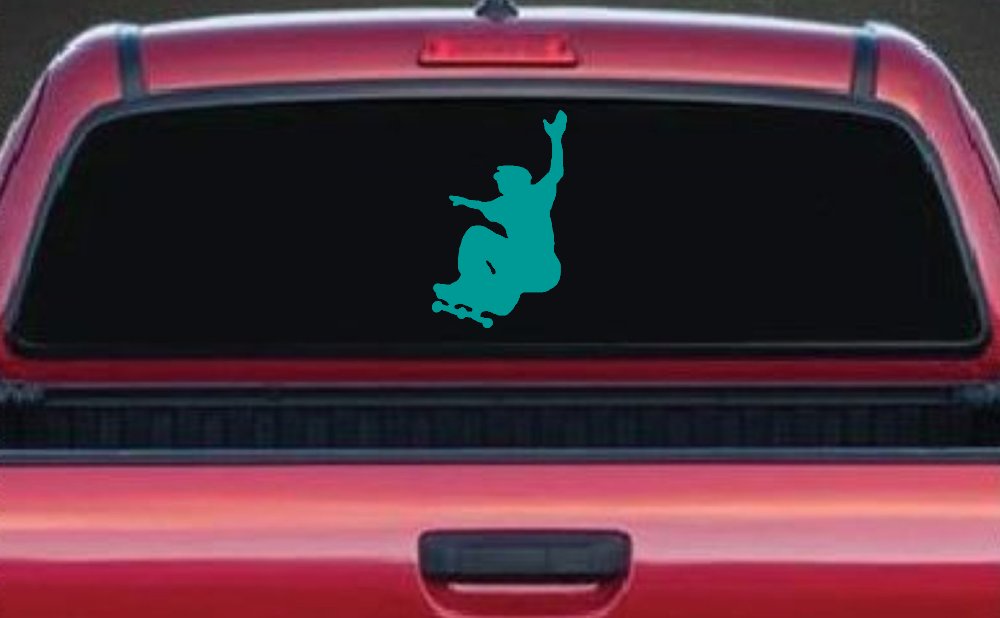 Free Style Skate Boarding Car or Truck Window Decal Sticker (Turquoise)