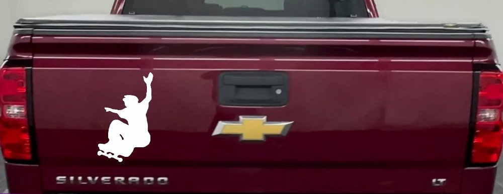 Freestyle Skateboarding Decal Car Truck Window Sticker Vinyl Art (White)